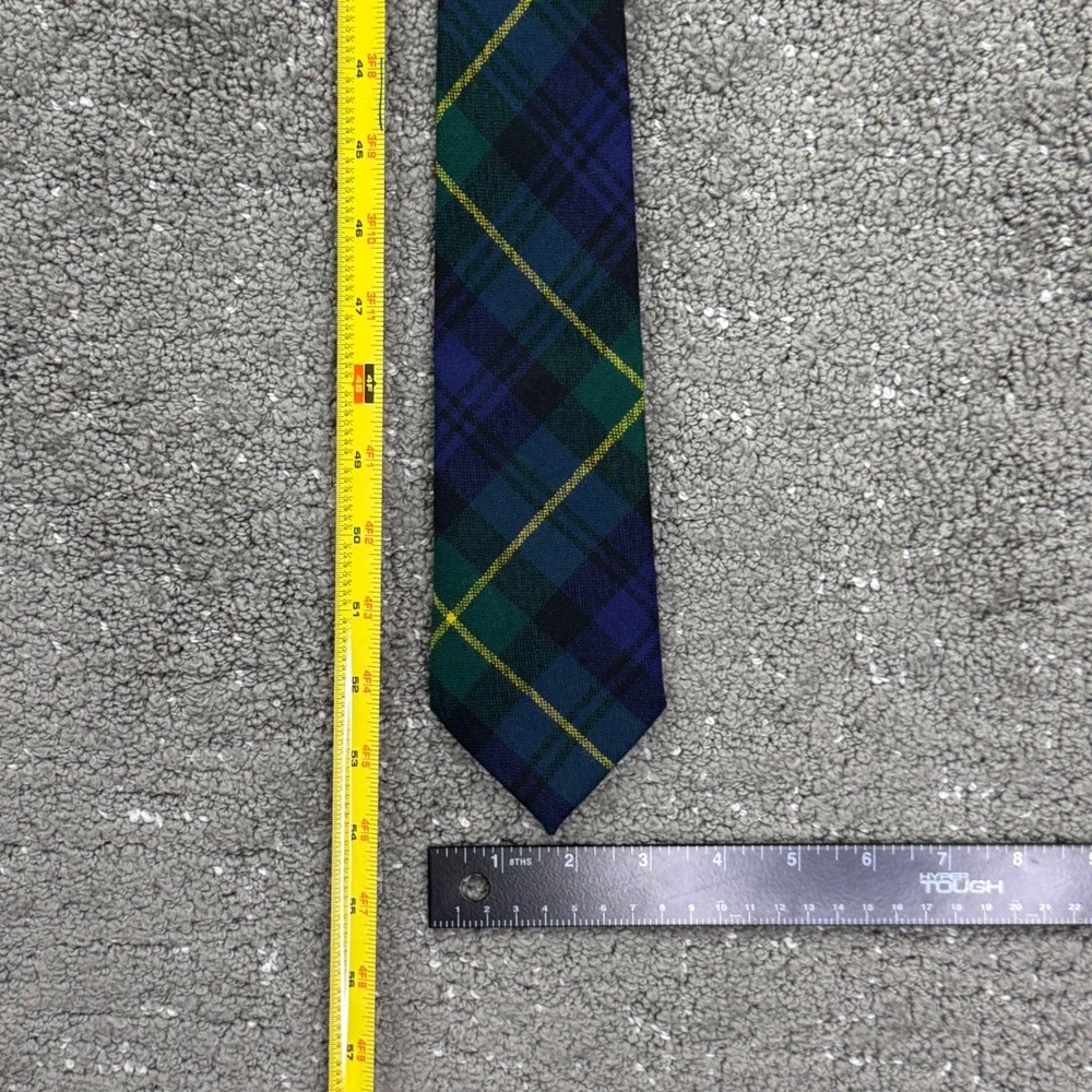Vintage Scotland House Gordon Tartan Wool Tie Made in Scotland Mens Plaid 90s